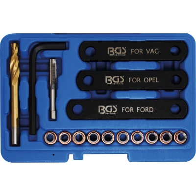Afbeelding van BGS Reparatieset voor remschroefdraad M9 x 1,25 mm, 16 delig