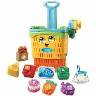 Afbeelding van VTech Maxi boodschappentrolley Magic Scan, interactieve kinderwagen, elektronisch speelgoed, geluiden en verlichting, 14 delig speelaccessoires, cadeau voor kinderen van 18 maanden tot 5 jaar