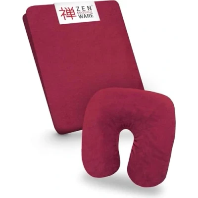 Afbeelding van Zen stoelhoes voor massage bank en hoofdsteun, pluizige badstof, Oeko Tex 100, alle gangbare cosmeticapast therapiebanken (Bourgogne)