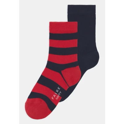 Afbeelding van Falke Happy Stripe 2Pack multipack Sokken voor kinderen, Maat: 31 34, Marine