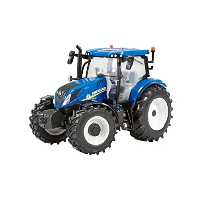 Image de Britains Réplique du Tracteur New Holland T6.175 Blue Power, Compatible avec Les Animaux de la Ferme et Jouets 1:32, Convient aux Collectionneurs Enfants à Partir 3 Ans.