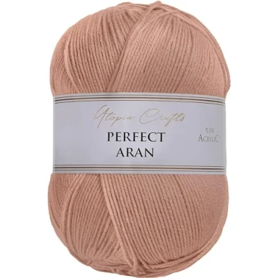 Afbeelding van Utopia Crafts Aran brei en haakgaren, 400 g (poederroze)