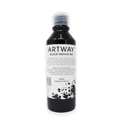 Afbeelding van Artway Indische inkt, zwart, 300 ml, ideaal voor tekenen, illustreren en kalligrafie