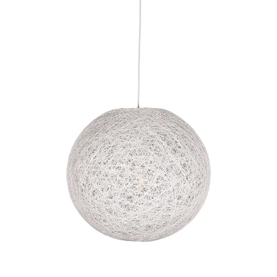 Afbeelding van Hanglamp Twist Wit Vlas M