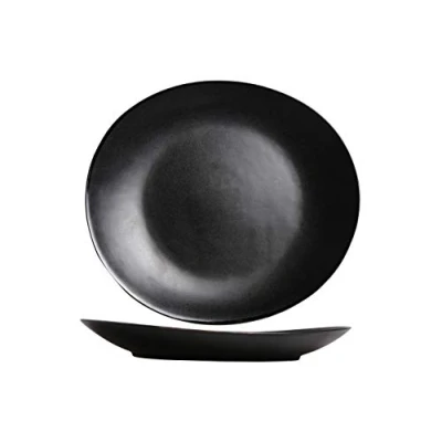 Afbeelding van Cosy &amp; Trendy VONGOLA platte borden, zwart, 28 x 25,5 cm, 4 stuks