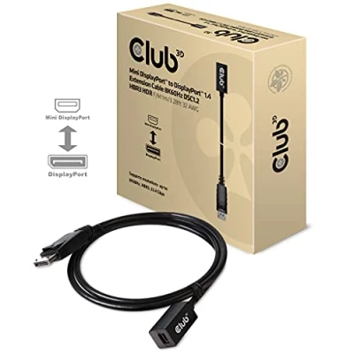 Afbeelding van club3D CAC 1120 DisplayPort kabel / Mini Adapterkabel stekker, bus 1.00 m Zwart