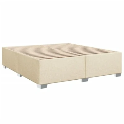 Afbeelding van vidaXL Bedframe zonder matras stof crèmekleurig 180x200 cm