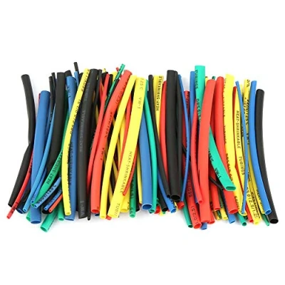 Afbeelding van 100 stuks krimpkousen, krimphuls, isolatiebescherming, vuurvast, elektrische geïsoleerde mantel, 5 maten, kleuren, 1 mm mm, krimpkous