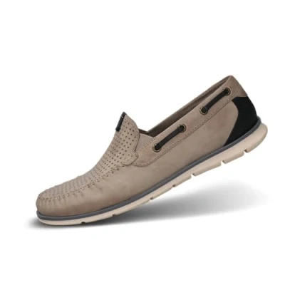 Afbeelding van bugatti Bruno Mocassins, Heren, Maat: 43, Grey Leer