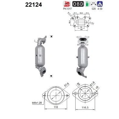 Afbeelding van AS 22124 Katalysator Euro5/Euro6 520