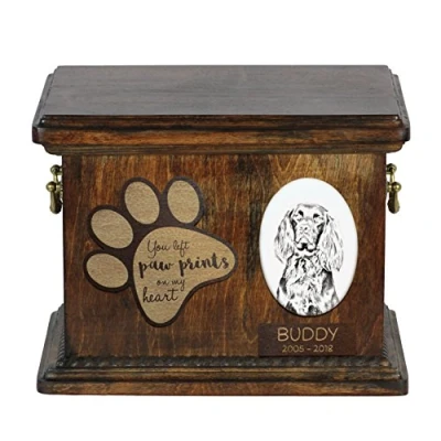 Afbeelding van Duitse Staande hond gepersonaliseerde urn met foto voor hondenas