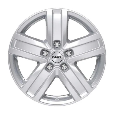 Afbeelding van RIAL 5 gat 16duim 160mm lichtmetalen Velg Transporter polar zilver TP65660FT11