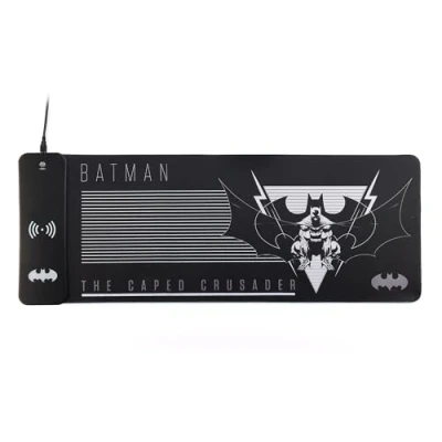 Afbeelding van DC Comics Batman XL RGB Gaming muismat met 15W draadloze oplader aanpasbare led, antislip, waterdicht