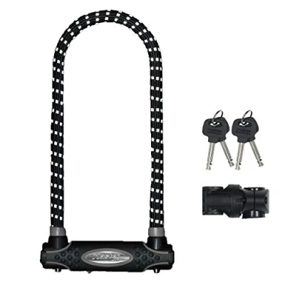 Image de Master lock antivol u réfléchissant noir anse haute 280*110*13 + support