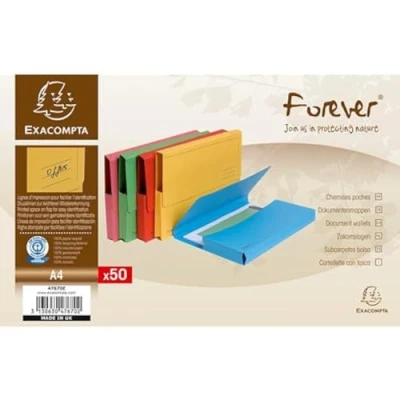 Afbeelding van Pocketmap Exacompta Forever A4 290gr assorti