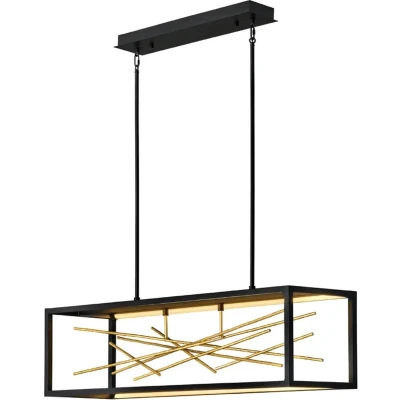 Afbeelding van Hinkley LED Pendelarmatuur Styx 55W 3000K 5980Lm 30 Black &amp; Gilded Gold