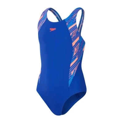 Afbeelding van Speedo Girls Hyperboom Splice Muscleback Badpak voor kinderen, Maat: 116, Siren red/picton blue