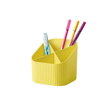 Afbeelding van HAN Pennenkoker Re X LOOP 4 vaks geel 100% gerecycled HA 17238 915