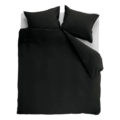 Afbeelding van Ambiante Cotton Uni dekbedovertrek Lits Jumeaux XL 260x200/220 Zwart