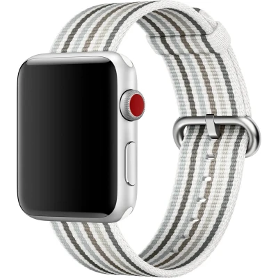 Afbeelding van Apple origineel Woven Nylon Watch 38mm / 40mm 41mm Gray Stripe MRH92ZM/A