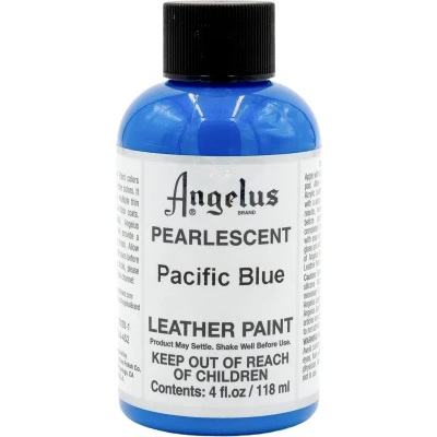 Afbeelding van Angelus Leather Acrylic Paint textielverf voor leren stoffen acrylbasis 118ml Parelmoer Blauw