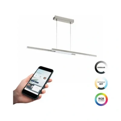 Afbeelding van EGLO connect.z Fraioli Z Smart Hanglamp 105,5 cm Grijs/Wit Instelbaar RGB &amp; wit licht Dimbaar Zigbee
