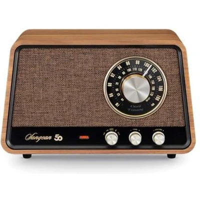 Afbeelding van Sangean Premium Wooden Cabinet WR 101 Radio AM, FM Bluetooth, AUX, Walnoot