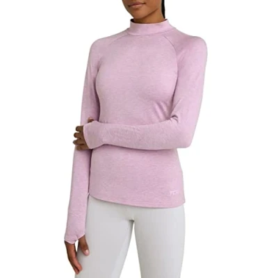 Afbeelding van SuperThermal Compressietop met Lange Mouwen en Mock hals voor Dames Roze