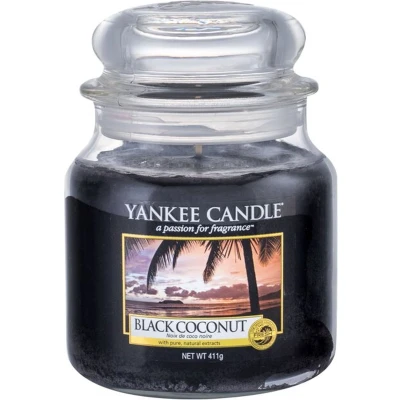Afbeelding van Yankee Candle Geurkaars Medium Black Coconut 13 cm / ø 11