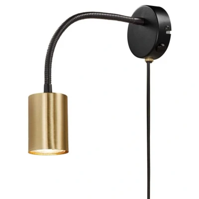 Afbeelding van Nordlux Explore flex wandlamp GU10 messing/zwart