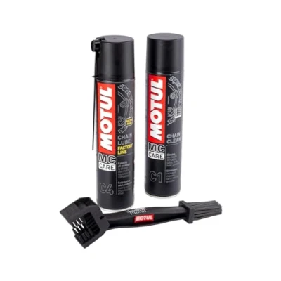 Afbeelding van Motul C4 kettingreinigingsset 400 ml + C1 kettingreinigingsborstel