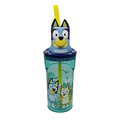 Afbeelding van Rietjesbeker Bluey 3D Figuur, 360ml