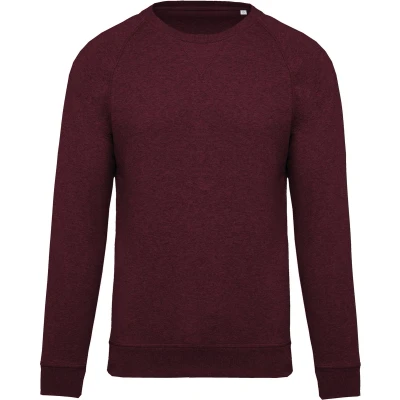 Afbeelding van Kariban Herensweater BIO ronde hals raglanmouwen K480 Wine Heather