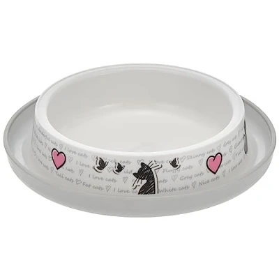 Afbeelding van Moderna plastic kattendrinkschotel Trendy Dinner S Cats in Love 210 ml Gebr. de Boon