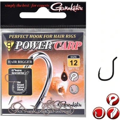 Afbeelding van Gamakatsu G Power Carp Hair Rigger Barbed (10 pcs) Maat : 10