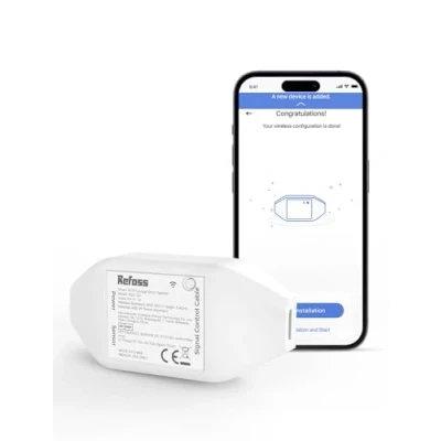 Afbeelding van WiFi verbonden garagedeuropener, Refoss garagedeur afstandsbediening compatibel met Alexa, Google Assistant en IFTTT, afstandsbediening, spraakbediening tijdfunctie via APP ehomelife