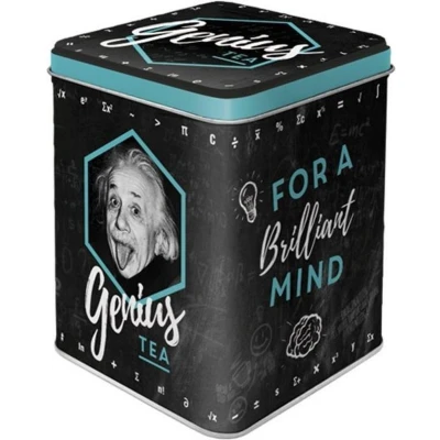 Afbeelding van Nostalgic Art 31312 Einstein Retro Theebox, Genius Tea, opslag voor losse thee en theezakjes, vintage cadeau idee studenten, 100 g