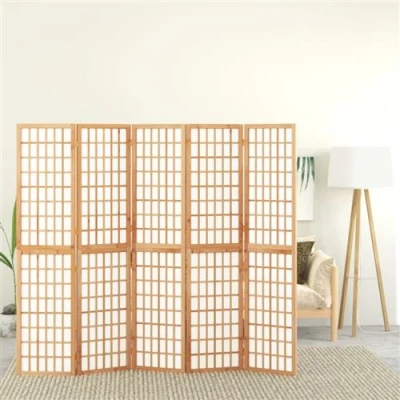 Afbeelding van Kamerscherm inklapbaar 5 panelen Japanse stijl 200x170 cm