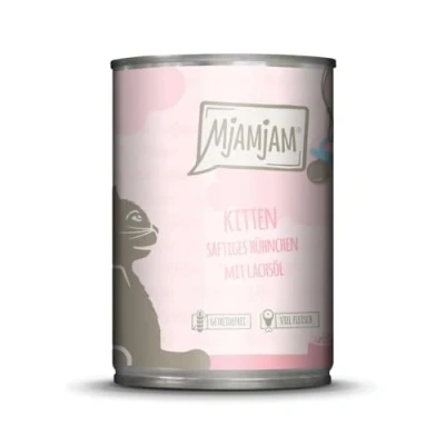 Afbeelding van 6x400g MjAMjAM Kitten Sappige Kip met Zalmolie Nat Kattenvoer