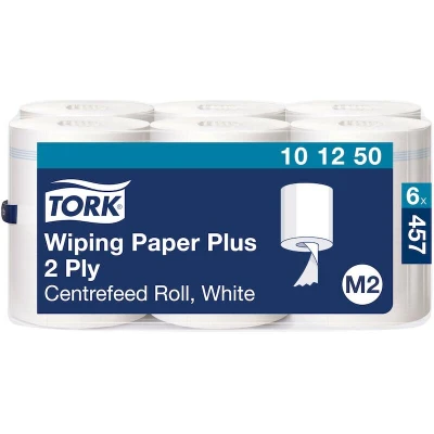 Afbeelding van Poetspapier Tork Wiping plus M2 160m wit 101250
