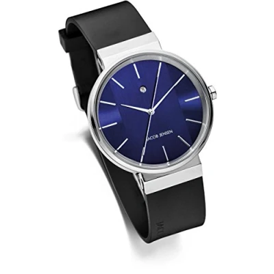 Afbeelding van Jacob Jensen 709 New Line horloge heren Paars diameter 39 mm roestvrij staal