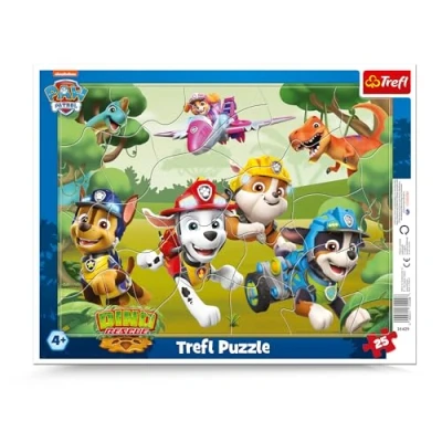 Afbeelding van Trefl PAW Patrol, krachtige tips voor honden puzzel in frame de kleintjes, 25 grote onderdelen, en stijf bord kinderen vanaf 4 jaar