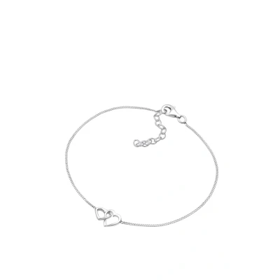 Afbeelding van Elli Heart Infinity Armband silvercoloured, Dames, Maat: 18, Silver coloured