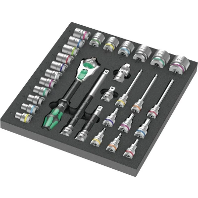 Afbeelding van Wera Zyklop 05150112001 Dop (zeskant), Buiten vierkant, Torx ratel 31 delig