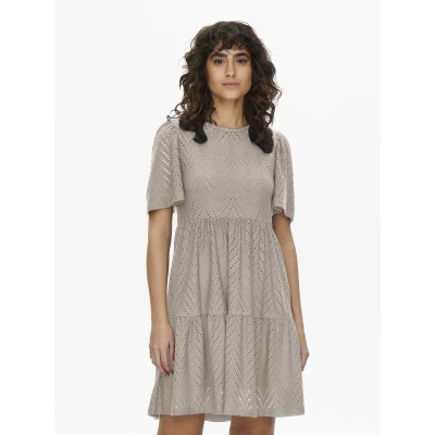 Afbeelding van JDY MIT Lochstickerei Jurk, Dames, Maat: XS, Hellgrau