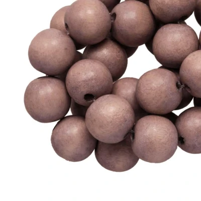 Afbeelding van Houten Kralen Vintage Look (10 mm) Rose Brown (80 stuks)