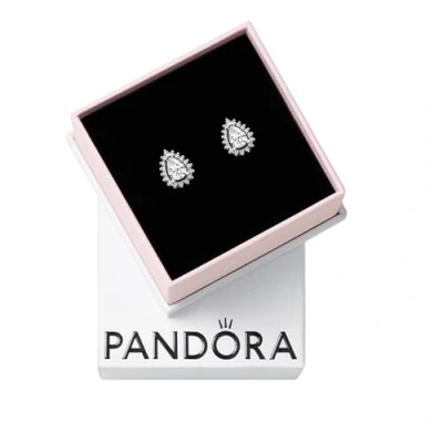 Afbeelding van Pandora Sparkling PEAR HALO STUD Oorbellen, Dames, Maat: One Size, Sterling silver