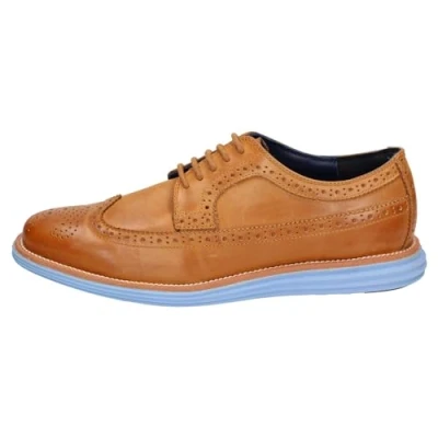 Afbeelding van Chung shi Sensomo I Richelieu schoenen voor heren, bruin, lichtblauw.