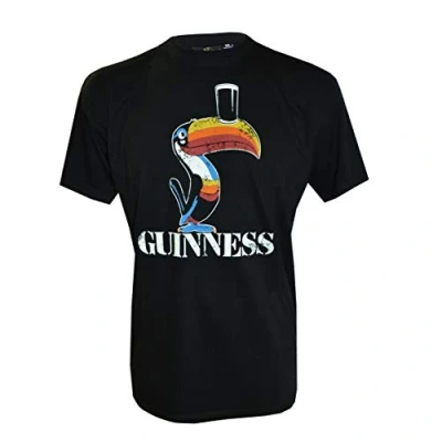 Afbeelding van Guinness Toucan T Shirt Zwart (S XXL), zwart.