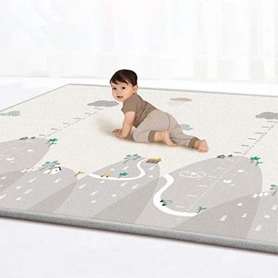 Afbeelding van CHTH Opvouwbare speelmat van dik schuim, dubbelzijdig, waterdicht, zacht, draagbaar, XPE BPA vrij, niet giftig voor kinderen en baby‘s Maat L